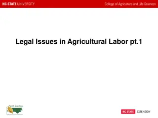 Legal Issues in Agricultural Labor and the Impact of COVID-19