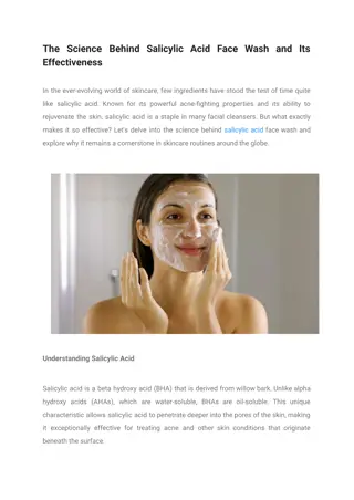 The Science Behind Salicylic Acid Face Wash and Its Effectiveness