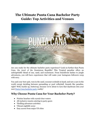 The Ultimate Punta Cana Bachelor Party Guide_ Top Activities and Venues