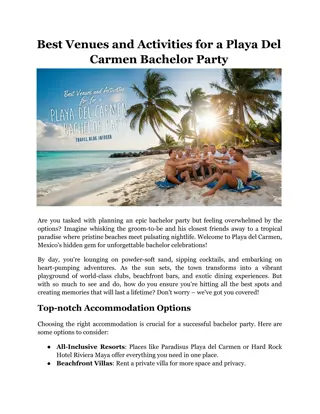 Best Venues and Activities for a Playa Del Carmen Bachelor Party