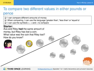 Money Lesson: Comparing Values in Pounds and Pence