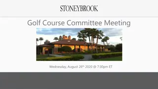 Golf Course Committee Meeting - Aug 26, 2020