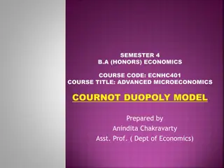 The Cournot Duopoly Model in Advanced Microeconomics