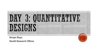 Quantitative Designs in Health Research