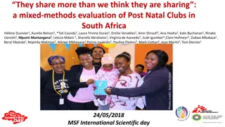 Mixed-Methods Evaluation of Post Natal Clubs in South Africa