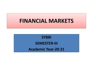 Overview of Indian Financial System and Markets