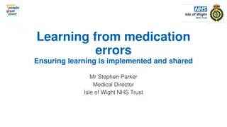 Medication Errors: Building a Learning Culture in Healthcare