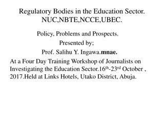 Challenges and Reform Proposals for Regulatory Bodies in Nigerian Education Sector