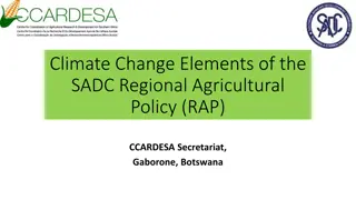 Climate Change Elements of the SADC Regional Agricultural Policy