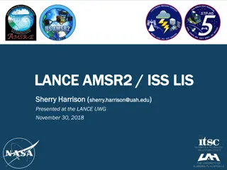 LANCE AMSR2 and ISS LIS Updates