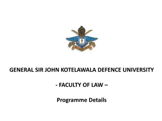 Bachelor of Laws (LLB) Programme at General Sir John Kotelawala Defence University – Faculty of Law