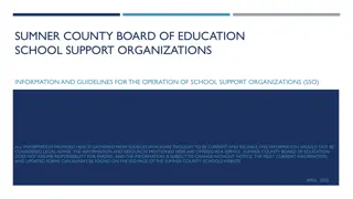 Guidelines for Operating School Support Organizations in Sumner County