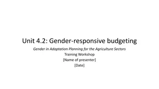 Gender-Responsive Budgeting in Agriculture Sectors