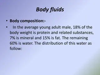 Body Fluids and Composition in the Human Body