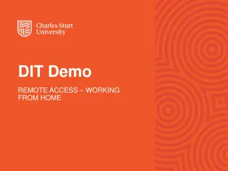 DIT Demo Remote Access Guidelines for Working from Home