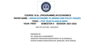 Indian Economic Planning: Five Year Plans in India