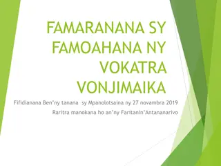 FAMARANANA Sy FAMOAHANA NY VOKATRA VONJIMAIKA - Election Updates in Antananarivo