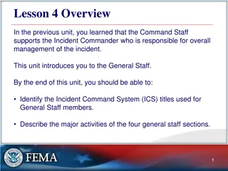 Introduction to General Staff in Incident Command System