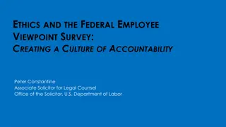 Creating a Culture of Accountability in the Federal Workplace