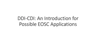 Data Documentation Initiative (DDI) for Enhanced EOSC Applications