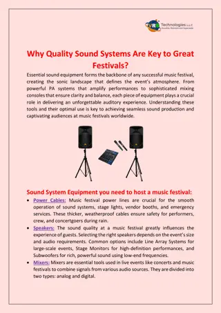 Why Quality Sound Systems Are Key to Great Festivals?