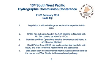 Issues and Developments in the 15th South West Pacific Hydrographic Commission Conference