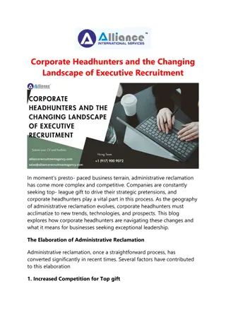 Corporate Headhunters and the Changing Landscape of Executive Recruitment