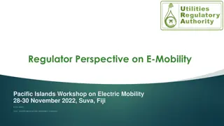 Regulator Perspective on E-Mobility in the Pacific Islands Workshop