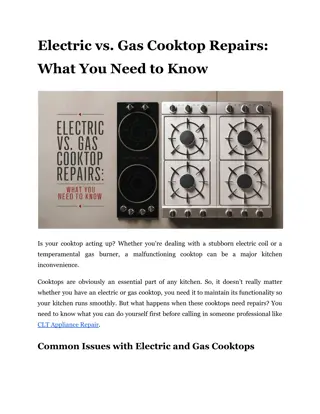 Electric vs. Gas Cooktop Repairs: What You Need to Know