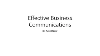 Mastering Effective Business Communications: Key Concepts and Challenges