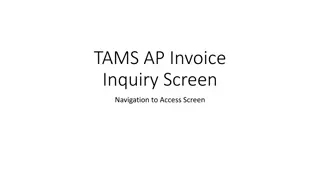 Efficient Navigation and Export Process for AP Invoice Inquiry in TAMS System