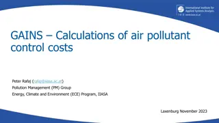 GAINS Calculations of Air Pollutant Control Costs and Cost-Effective Technologies