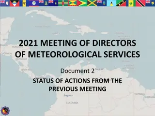 2021 Meeting of Directors of Meteorological Services - Actions and Updates