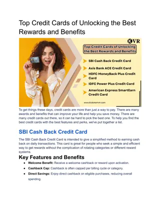 Top Credit Cards of Unlocking the Best Rewards and Benefits