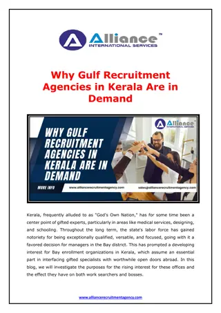 Why Gulf Recruitment Agencies in Kerala Are in Demand