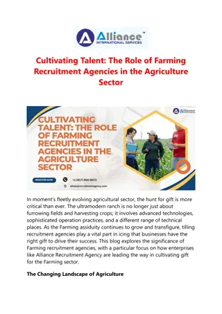 Cultivating Talent: The Role of Farming Recruitment Agencies in the Agriculture