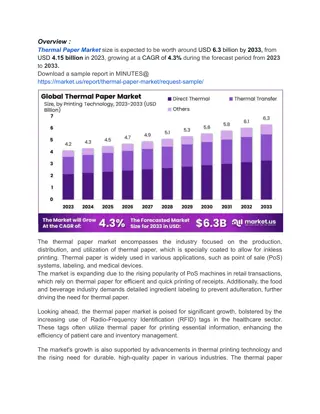 Healthcare Sector's Growing Adoption of RFID Tags Boosts Thermal Paper Market