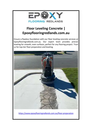 Floor Leveling Concrete | Epoxyflooringredlands.com.au