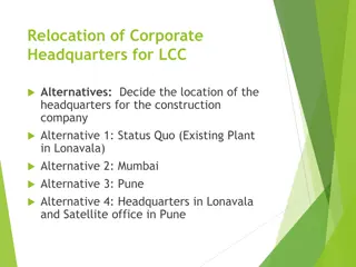 Decision-Making Model for Relocating Corporate Headquarters of LCC Alternatives