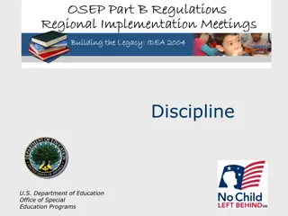 Guidelines on Discipline and Special Education Programs