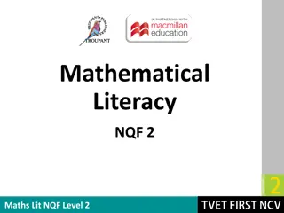 Tariff Systems in Mathematical Literacy - NQF Level 2