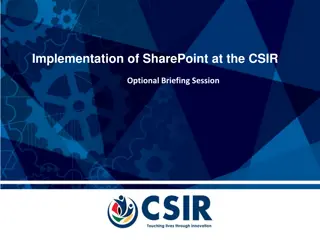 Implementation of SharePoint at the CSIR RFP