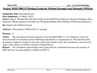 IEEE P802.15 WPAN Sensing Device Submission