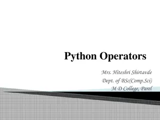 Python Operators: Arithmetic, Comparison, and Assignment