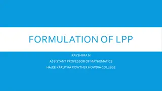 Formulation of Linear Programming Problems in Decision Making