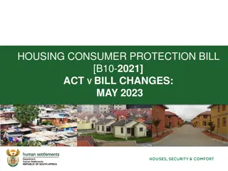 Comparison of Housing Consumer Protection Measures: Current Legislation vs Proposed Bill