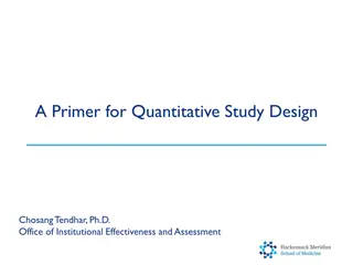 Primer for Quantitative Study Design: Eight Stages in the Research Process