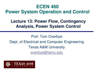 Power System Operation and Control: Lecture 13 Highlights