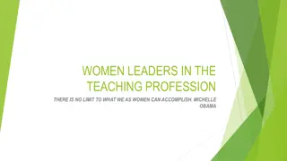 Women Leaders in the Teaching Profession: Breaking Barriers and Inspiring Change