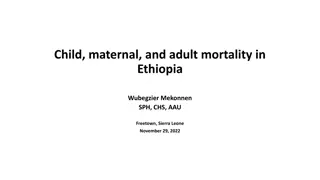 Child, Maternal, and Adult Mortality in Ethiopia: A Study on Age-Cause-Specific Mortality Distribution